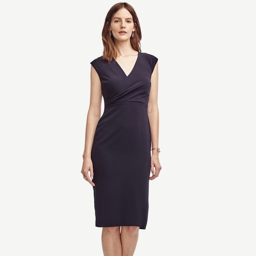 Ann Taylor Deep Blue Midi Dress